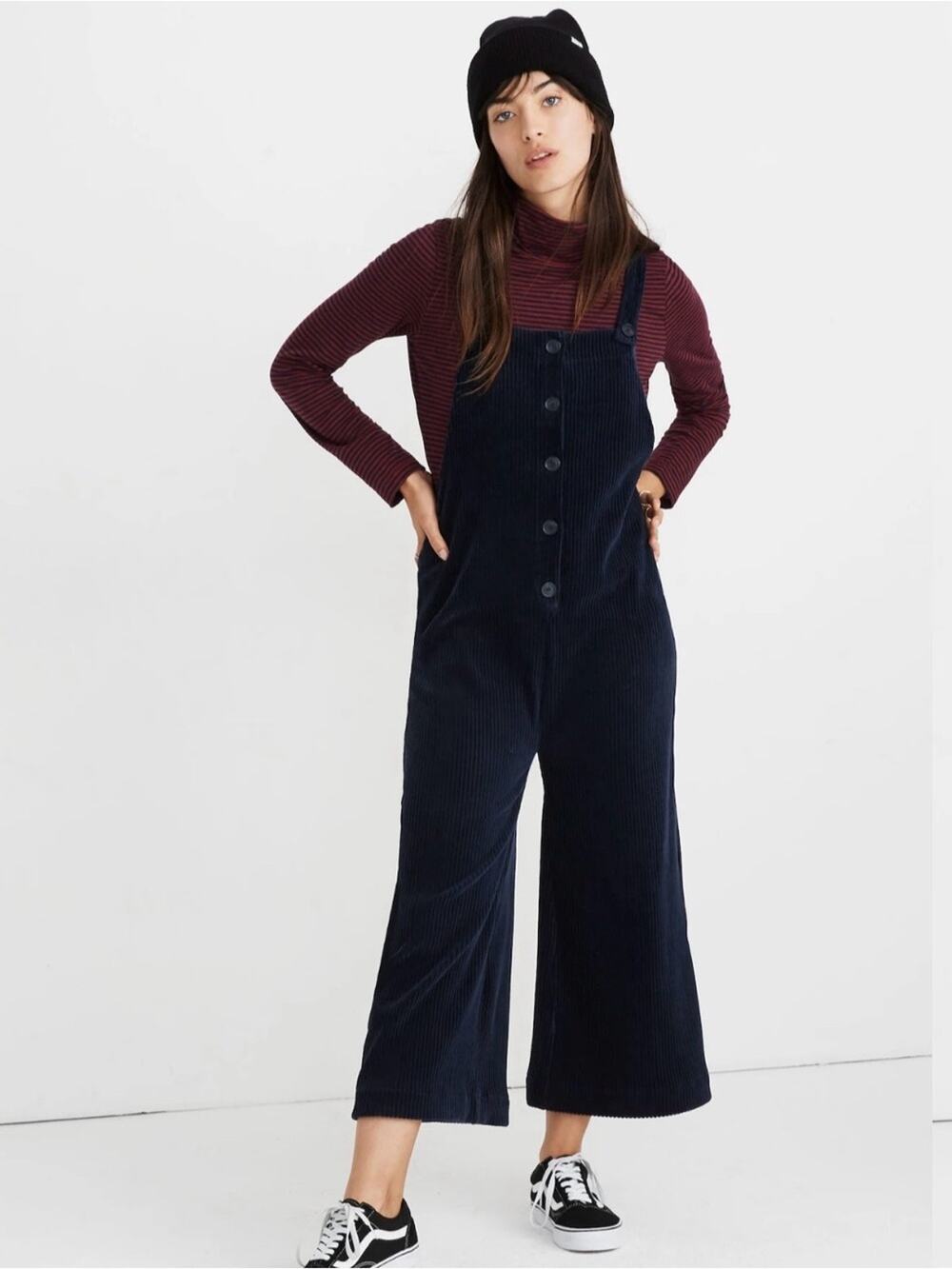 Madewell Texture & Thread Velour Corduroy Overalls in, Size XS
